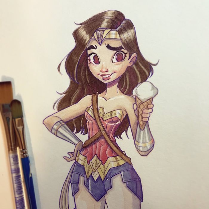 Tuto dessin : Wonder Woman à l'Aquarelle