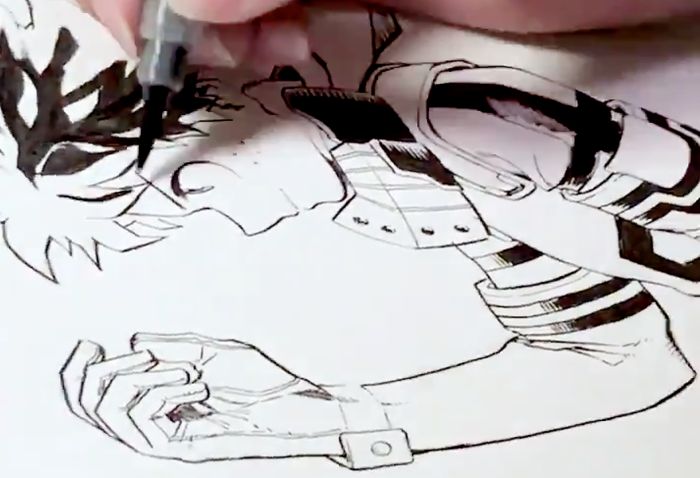 My Hero Academia : Vidéo dessin de Izuku Midoriya par le mangaka Kohei Horikoshi