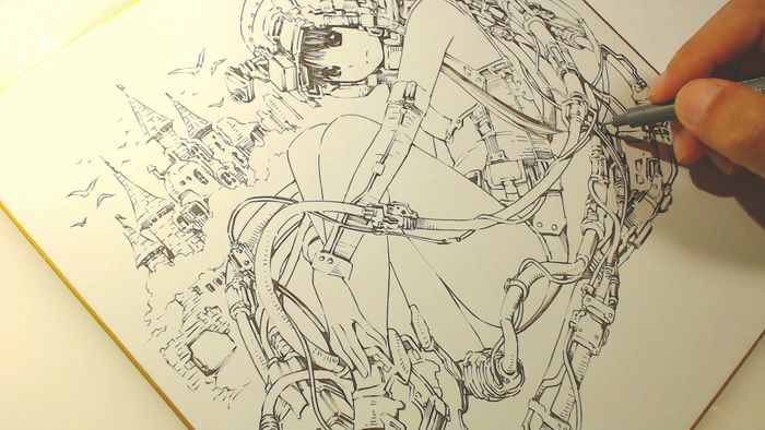 Dessin sur shikishi du mangaka AKIHITO YOSHITOMI (Ray, Eat-Man, Loan Knight)