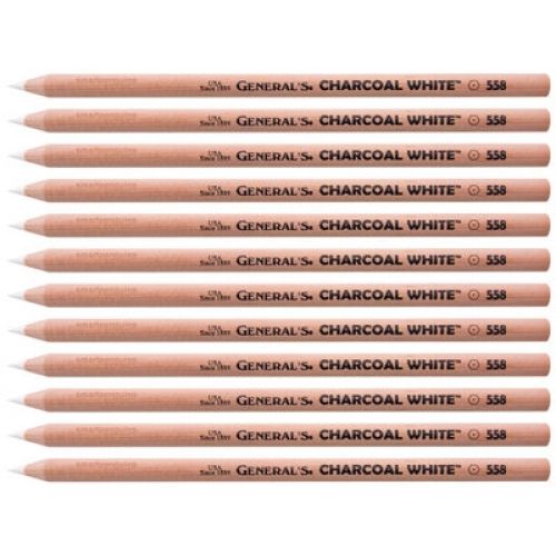 Lot 12 Crayon Fusain Blanc - fiche produit sur TVHLAND