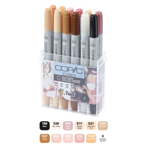 Set 12 Copic Ciao Portrait - fiche produit sur TVHLAND