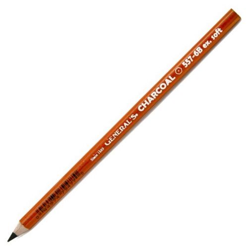 12 crayons fusain General's® - Pointe très douce, 6B