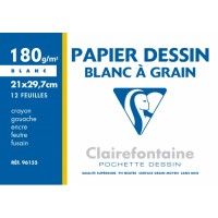 Papier Dessin à  grain Clairefontaine A4 180g
