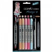 Set 5 Copic Ciao Manga 7 et 1 Multiliner