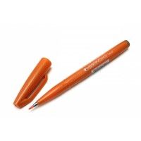 Pentel Sign Pen Brush Orange