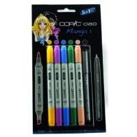 Set 5 Copic Ciao Manga 1 et 1 Multiliner