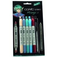 Set 5 Copic Ciao Manga 2 et 1 Multiliner