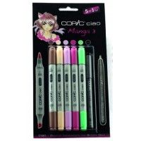 Set 5 Copic Ciao Manga 3 et 1 Multiliner