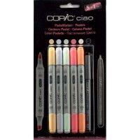 Set 5 Copic Ciao Couleurs Pastels et 1 Multiliner