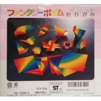 Origami 40 feuilles motifs degrades arc-en-ciel