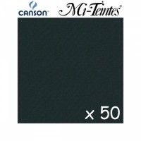 CANSON Mi-Teintes Noir A4 50F 160g