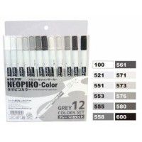 Set 12 Neopiko-Color - Tons Gris