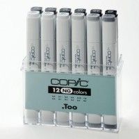 Set Copic Marker - 12 Gris Neutres