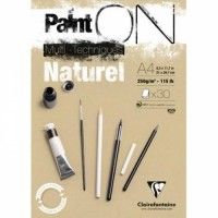 Bloc PAINT ON Naturel Clairefontaine A4 30F 250g