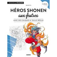 Dessins à peindre - Héros Shonen aux feutres