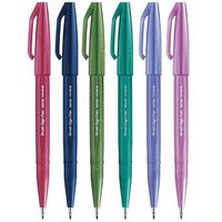 Set de 6 Pentel Brush Sign Pen couleurs foncées et tendances
