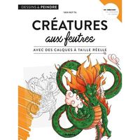 Dessins à peindre - Créatures fantastiques aux feutres