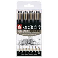 Set de 6 Pigma Micron et 1 Pigma Pinceau offert