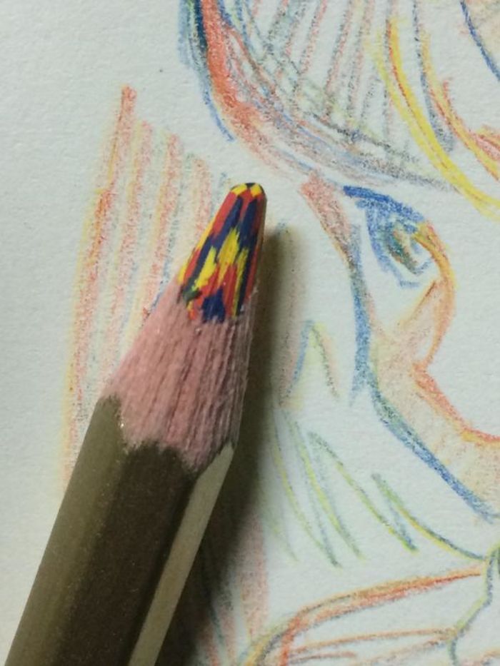 Les effets du crayon multicolore Aristochrom