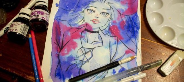 encre-aquarelle-cosmos