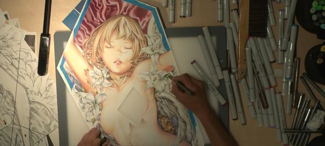 video-coloriage-copic-par-takeshi-obata-partie-6-7