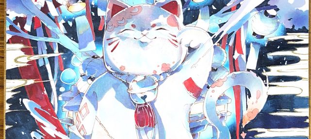 colorier-au-copic-nyanko-sur-shikishi