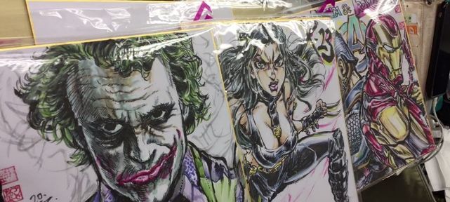 video-dessin-sur-shikishi-supergirl-power-girl-par