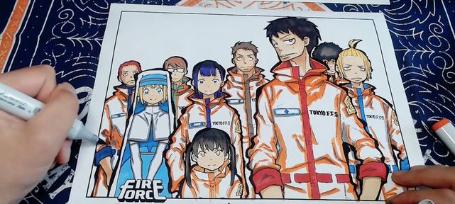 coloriage-fire-force-copic