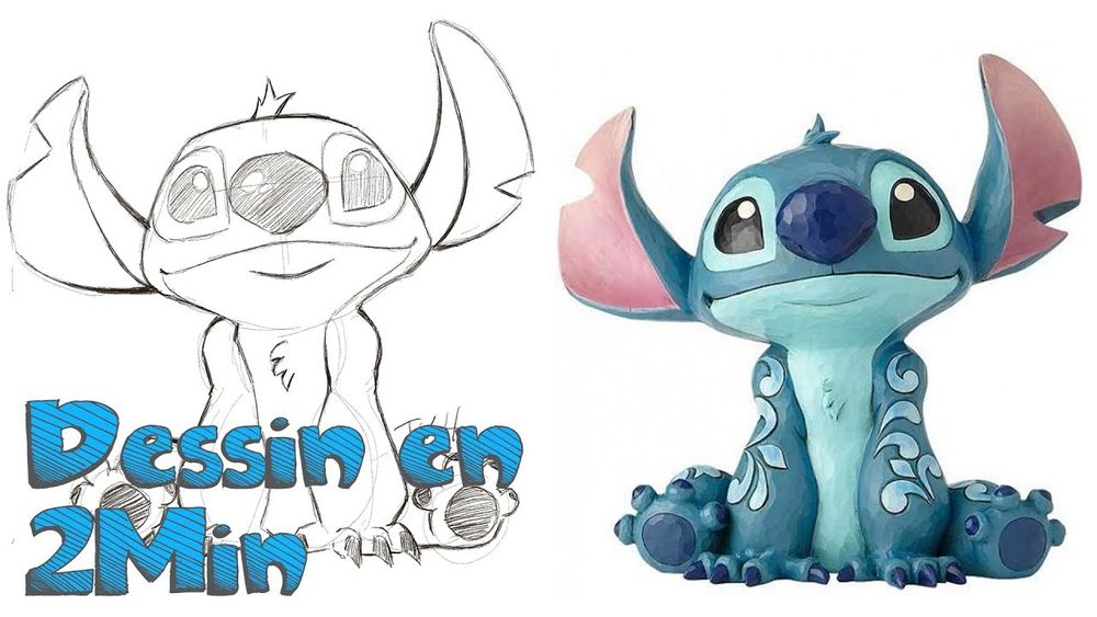 Dessin en 2 min Stitch LiLo