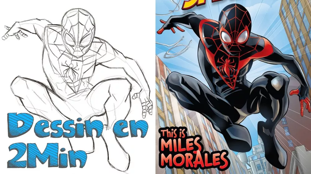dessin-en-2-min-spiderman-miles-morales